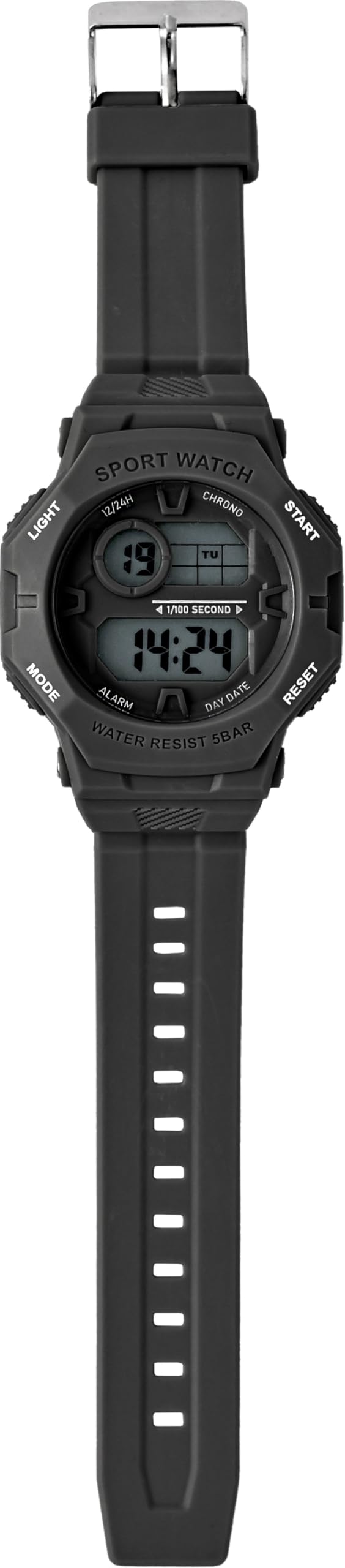 

Fieldwork Digital Simple Water Resistant Day of the Week Resin Casual WP Seam Women s Watch, Design, (5 ATM), Display, Strap, Black, Fashion, YM130-5 чёрный