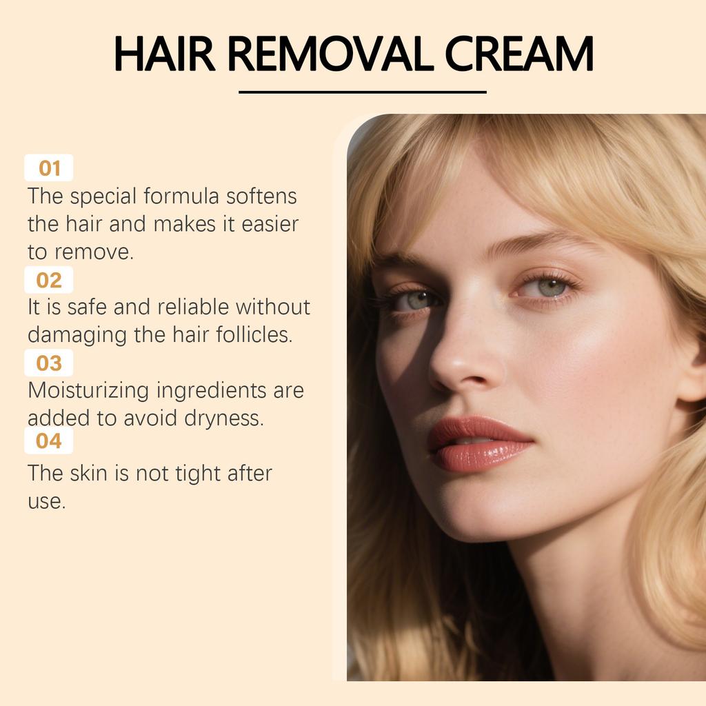 OCEAURA Hair Removal Cream Gentle Body Hair Cleanser Smooth Skin Refreshing Daily Care 100ml