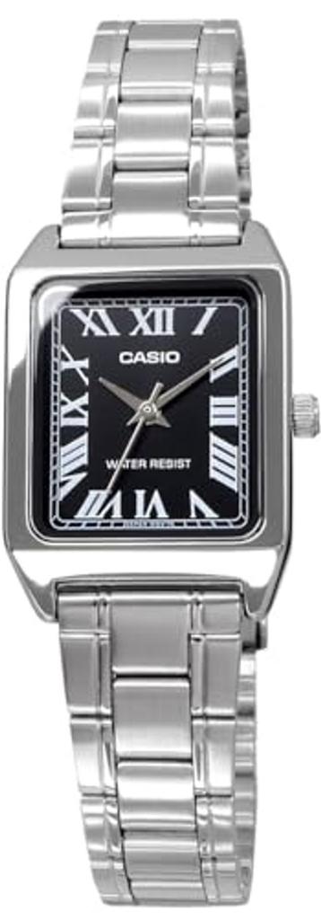 CASIO Standard Analog Womens Watch LTP-V007D-1B Black Silver Metal Band Overseas Model
