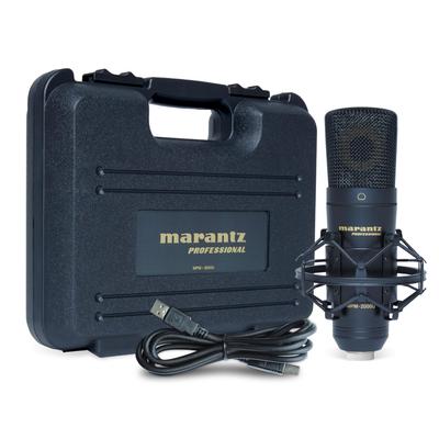 Marantz Professional Microfone USB Microfone Condensador Gaming Teletrabalho DAW Gravação Distribuição Gravação Suporte Antichoque Estojo de Armazenamento Incluído