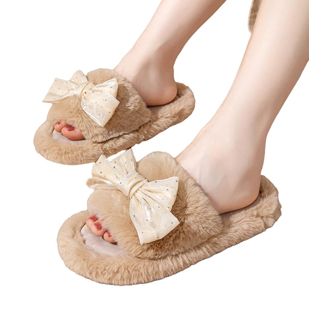 Women's Winter Plush Cotton Slippers with for Indoor Cozy Wear