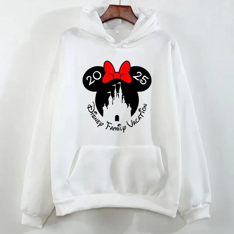 Fashion 2025 Disneyland Travel Graphic Hoodies Disney Family Vacation Printed Hoodies Autumn Pullover Tops Women Sweatshirt