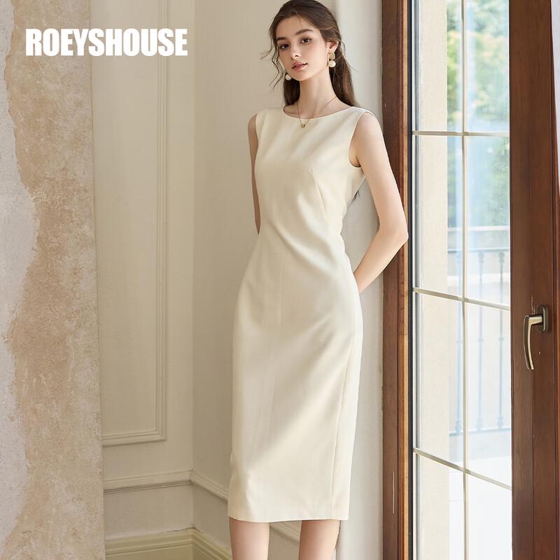 

ROEYSHOUSE Women s Elegant Slim-fit Sleeveless Midi Dress L