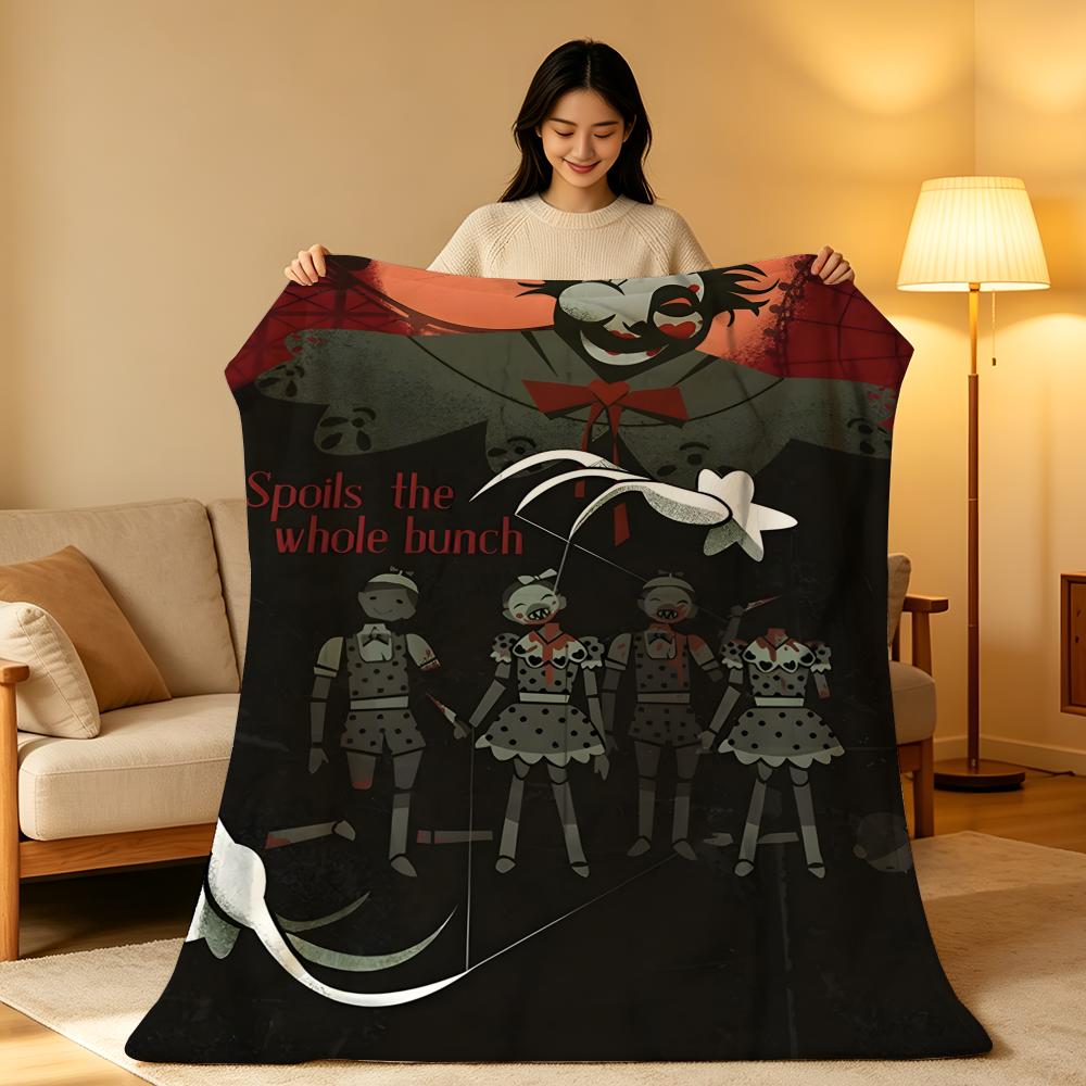 Game T-The O-Outlast T-Trials Throw High-Density Short Plush Blanket Soft Skin-Friendly for Sofa Nap Air-Conditioned Room