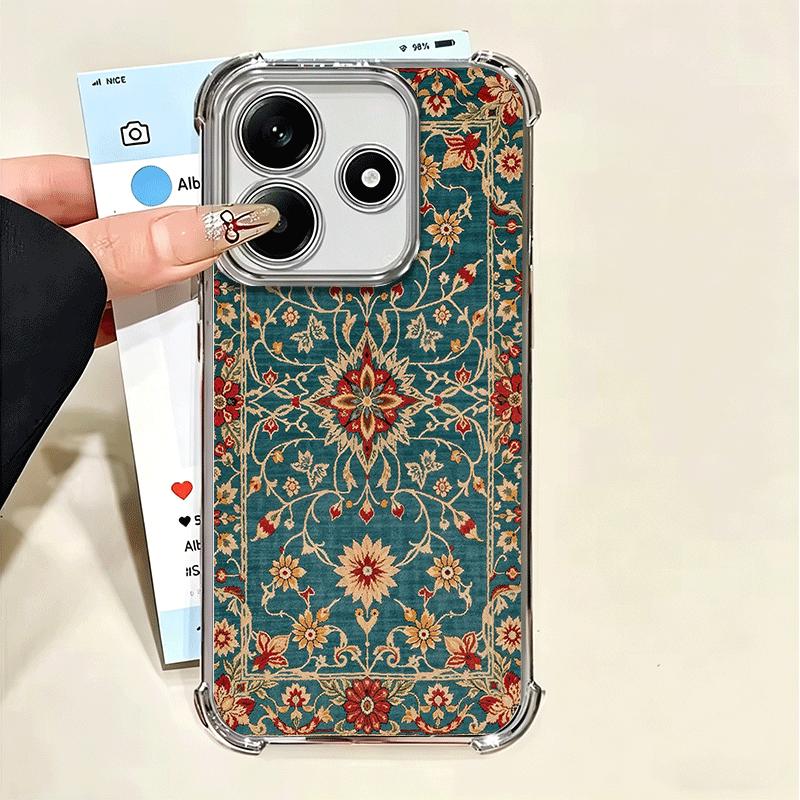 Persian Carpet Floral Pattern Soft Phone Case For Xiaomi Poco X7 X8 Pro Max X6 X5 X3 F8 Ultra F7 M8 M7 M5S Redmi 15C 15A 15 14C