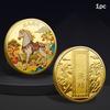 1Pc 40Mm Year Of The Horse Chinese Coins Lucky Animal Horse Commemorative Coins Metal Collection 2026 New Year Souvenir Gift