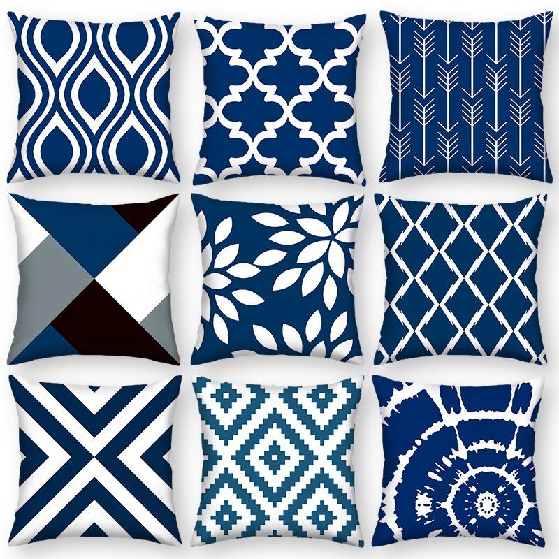 

45*45 см новая декоративная подушка серии Nordic Geometry, короткая плюшевая подушка для подголовника, офисная подушка, чехол для подушки