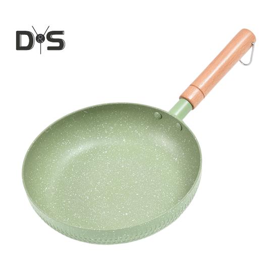 

Сковорода с антипригарным покрытием, узором «снежинка», с покрытием из медицинского камня, термостойкой ручкой, кухонная утварь, аксессуары для газовой и электрической посуды зелёный