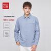 Hodo Men's 100% Cotton Long Sleeve Casual Business Shirt
