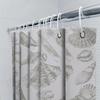 Beautiful Sea Life Print Shower Curtain with Rustic Silver Tones Perfect for a Nautical or Beachy Bathroom Decor Theme