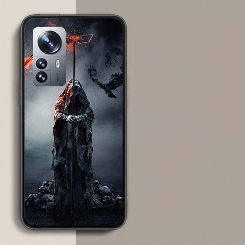 Tod Sensenmann Schädel Handyhülle Für Redmi Note 15 Pro 5G 14 13 12 Pro Plus 11 11T 11E 11S 10 Pro 10S 9 9S Hülle Handy Klar wi