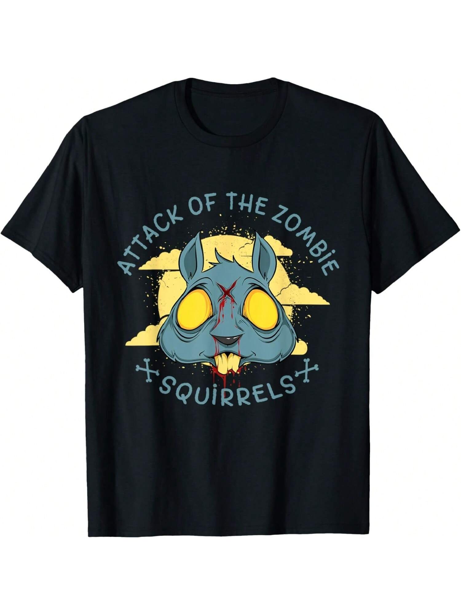 Attack Of The Zombie Squirrels Moonlight T-Shirt T-Shirt S разноцветный
