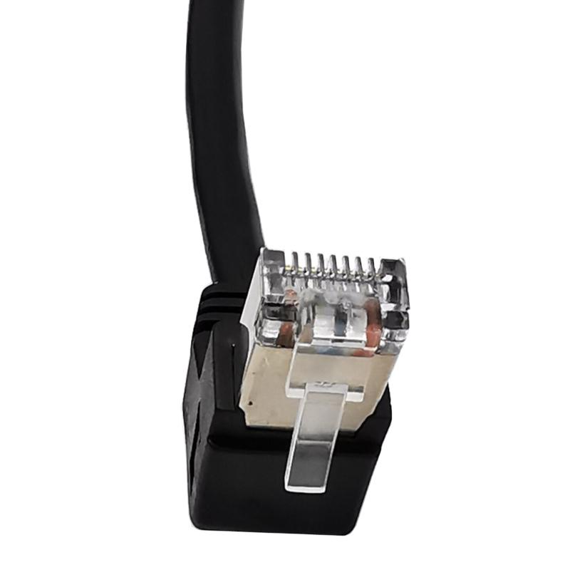 RJ45 Ethernet Extension Cable with Space Saving 90Degree Designing Cord Left/Right/Up/Down Elbowed Line