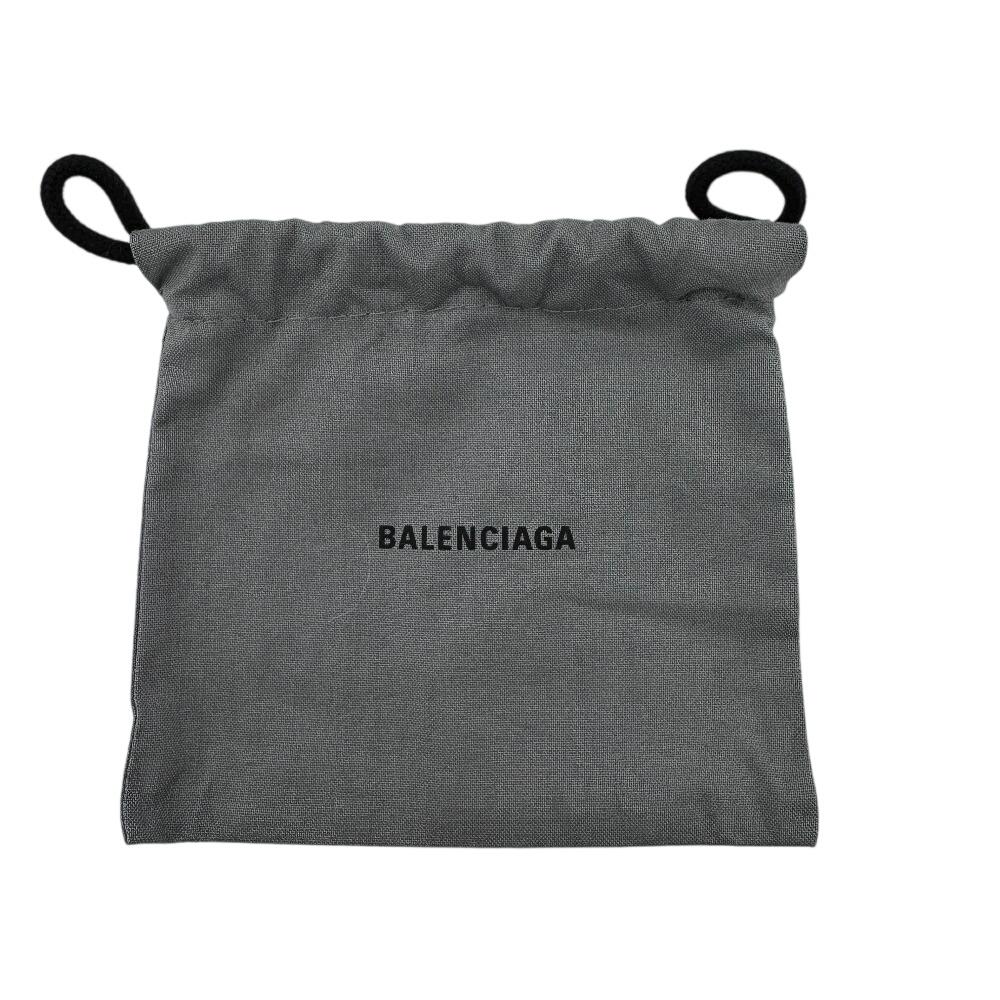 BALENCIAGA 551921 Compact wallet leather Every day Tri-fold wallet Dark gray leather Used