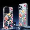 Colorful Flower Magnetic Clear Case with Full Coverage for iPhone 15/16/17 Pro Max