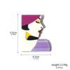 Bunte Streifen Tragen Schleife Brille Sanfte Dame Anstecknadeln Für Frauen Acryl Lehrer Elegant Figur Party Büro Tasche Anstecker Geschenke