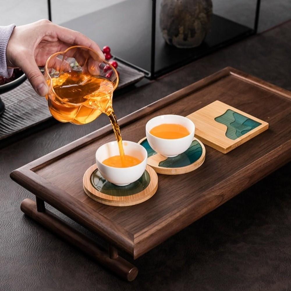 Ocean Wave Design Art Coaster Round Shape Cup Mat New Cup Holder  Home Decoration