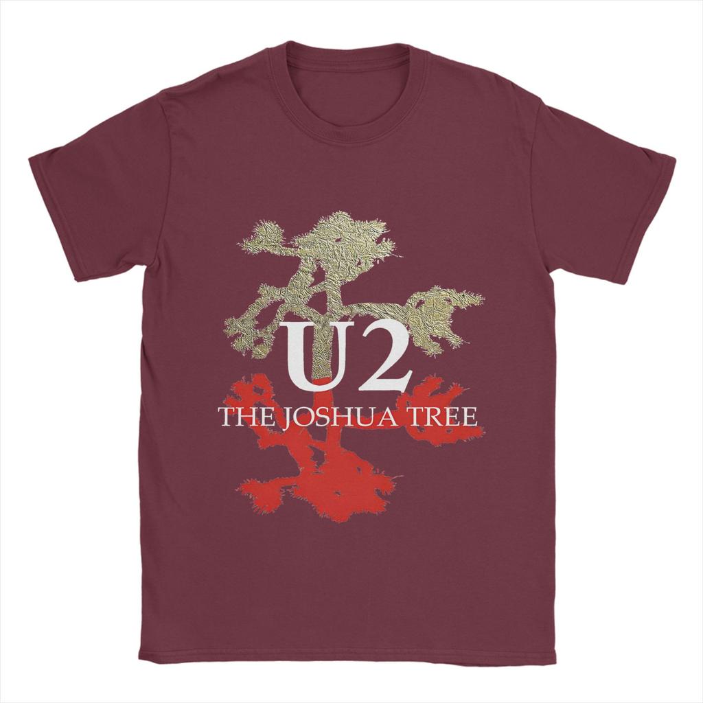 Mens U2 Rock Band T Shirts Pure Cotton Clothing Fashion Short Sleeve Crew Neck Tees Big Size TShirt