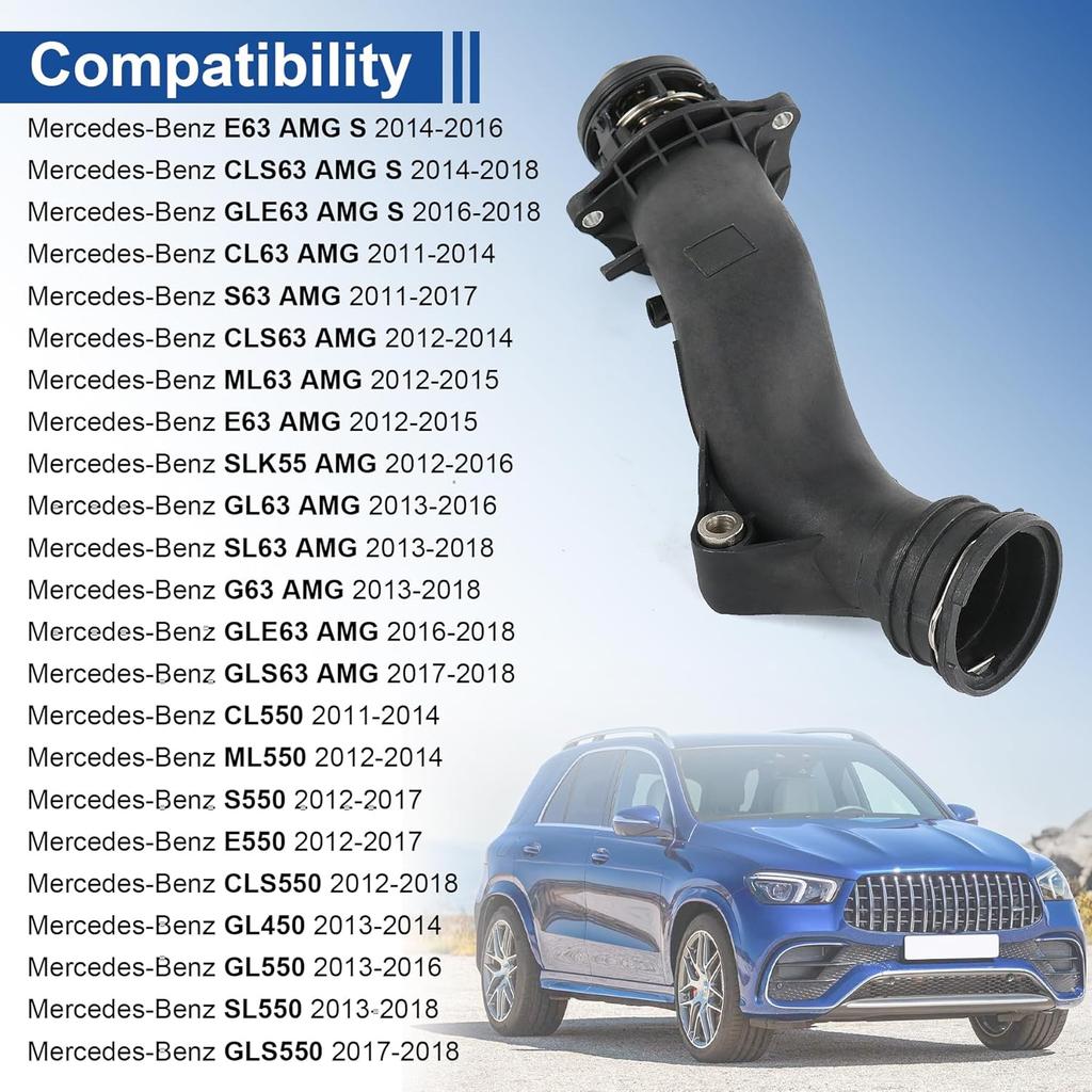 Engine Coolant Thermostat Housing Assembly 2782000815 Compatible with Mercedes-Benz CL550 CL63 CLS63 GLS63 E63 AMG S GL450 CLS550 GL550 GLE63 GLS550