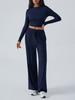 Pure Color Casual Pants For Women With Wide Leg Design For Autumn Winter Comfort
