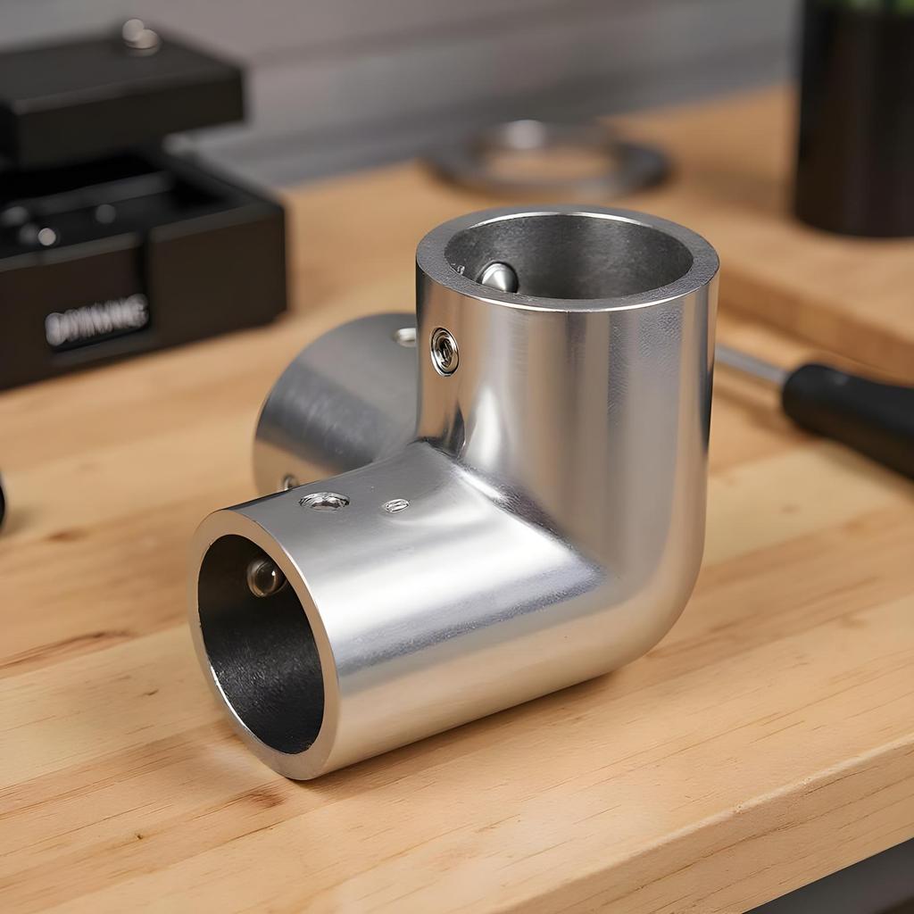 3-Wege-Eckbogen 3-Wege Edelstahl Marinezubehör Geländer Gabel T-Stück Buchse für Schiffsgeländer Yacht Rohrleitungen Dock Zaun