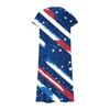 Women’s V Neck Short Sleeve Maxi Dress with Gradient Stripes and Star Print Loose Fit Summer Casual Style