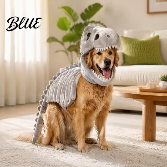 Halloween Hundeoutfit Lustiges Dinosaurier-Outfit Haustier Skelett Kostüm Katzenkostüm Cosplay für Hunde Katzen