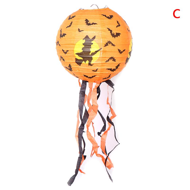 Halloween Paper Lantern Pumpkin Spider Skull Bat Hanging Lantern Halloween Decor