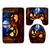 Halloween Shower Curtain Floor Mat Combination Four-Piece Set Bathroom Toilet Carpet Door Mat