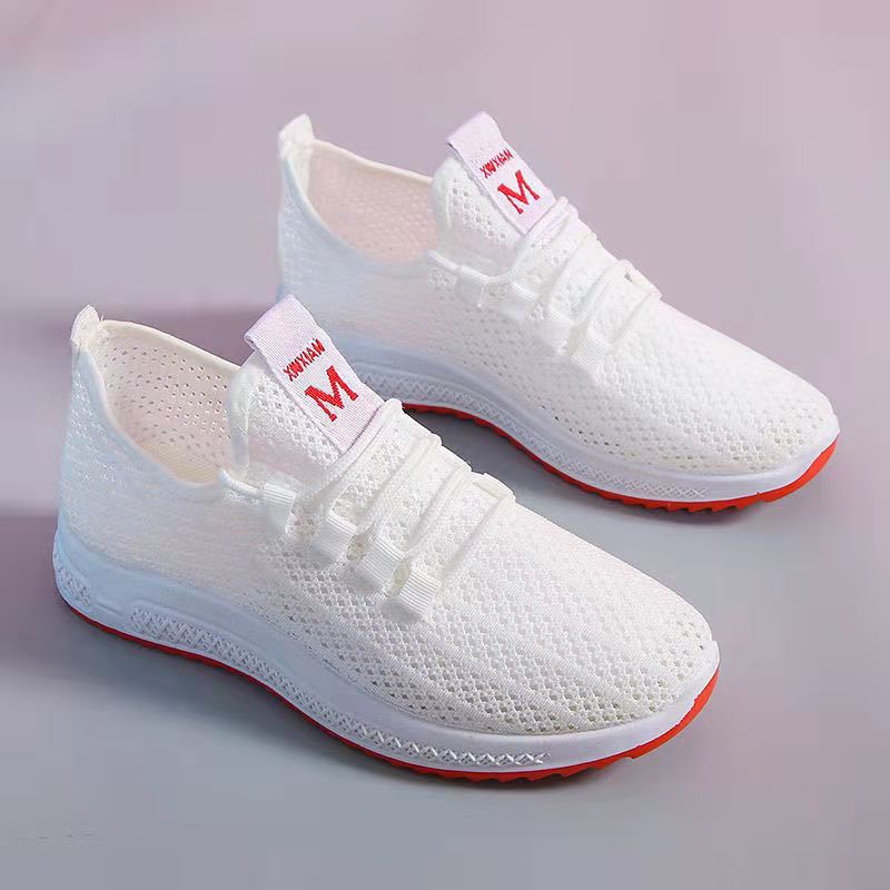 

A summer net shoes casual women s shoes breathable, light and comfortable running shoes children s nonslip white shoes 40