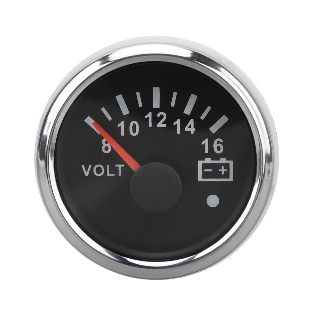 52MM Bootsvoltmeter 9 bis 32V Zeiger-Spannungsmesser mit farbiger Hintergrundbeleuchtung für Wohnmobile Yachten Fischerboote Schiffe