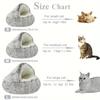Winter-Katzenbett aus Plüsch, rundes Katzenkissen, Katzenhaus, 2-in-1, warmer Katzenkorb, Haustier-Schlafsack, Kätzchennest, Zwinger für kleine Hunde und Katzen