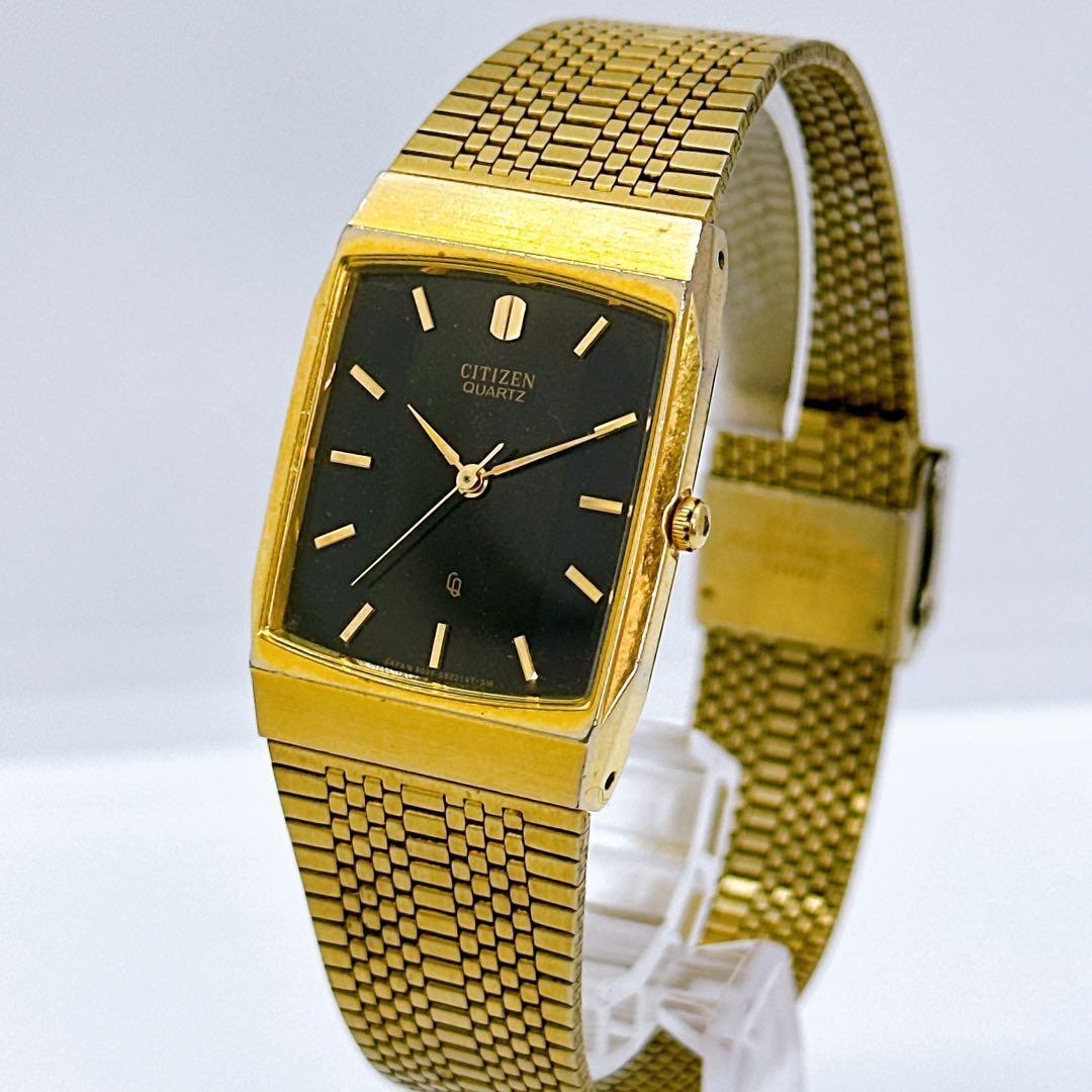Citizen Vintage Men s Watch Gold Quartz 6031-S15613 New Battery Good Operation