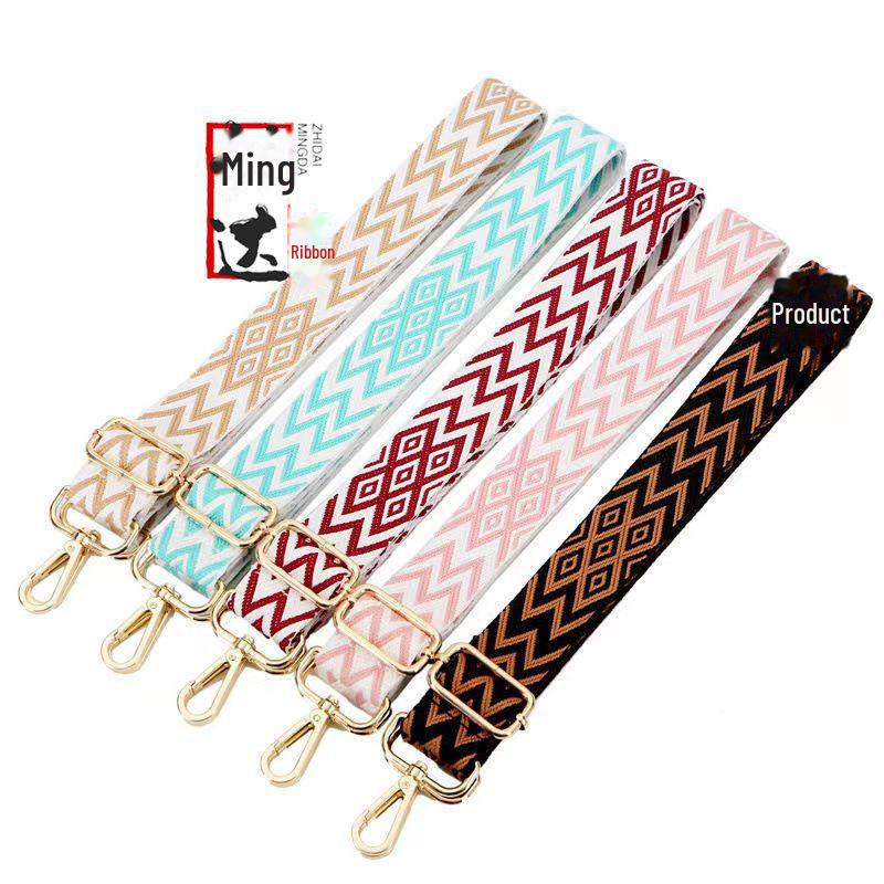 38MM Wide Adjustable Jacquard Polyester Shoulder Strap for Crossbody Bags