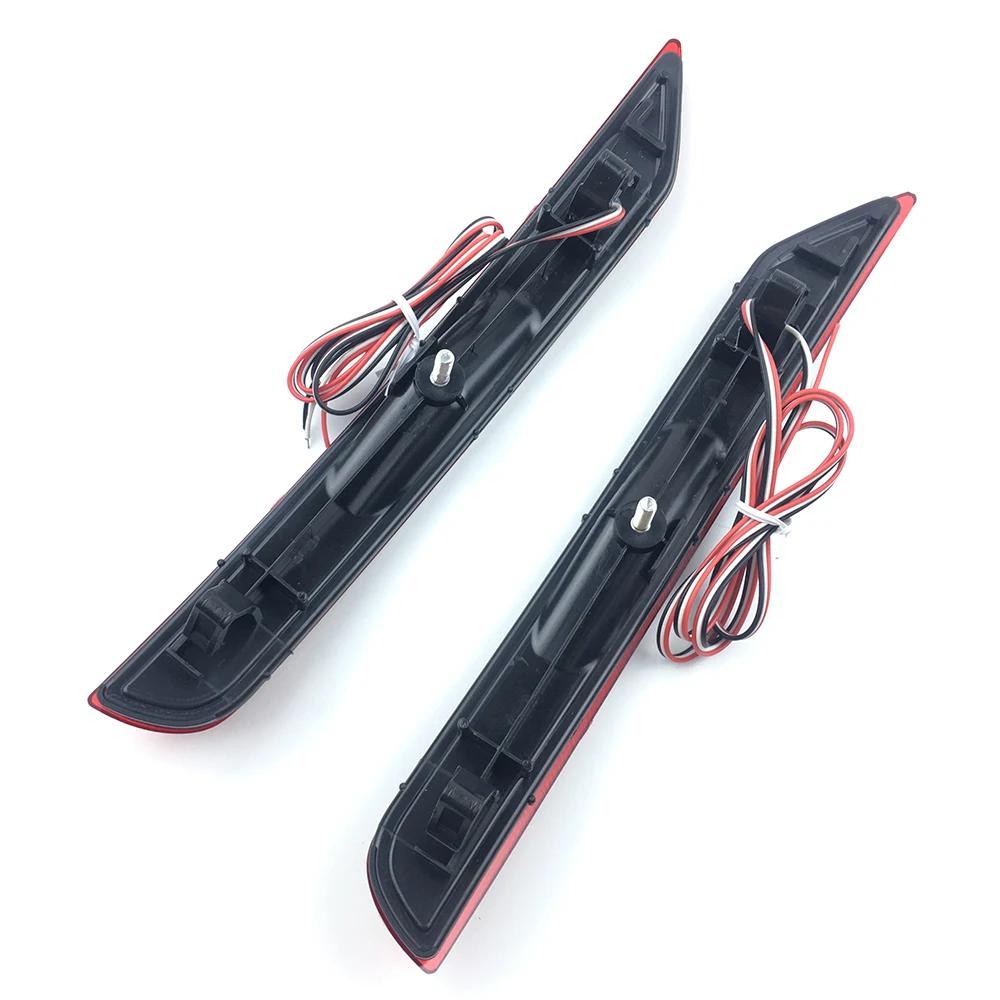2pcs Red LED Rear Bumper Brake Stop Tail Fog Light For Subaru Forester 2008-2016 2009 2010 2011 2012 2013 2014 2015 2017 2018