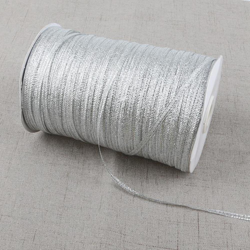 3MM*18M Glitter Ribbon 20Yards Silk Satin Texture Silk Satin Ribbon Glitter Material DIY Craft Sewing Piping Ribbon