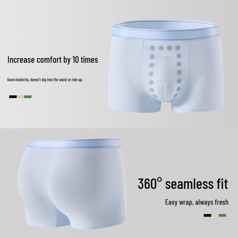 Nanjiren Men's 10A Cordyceps Antibacterial Cotton Boxer Briefs