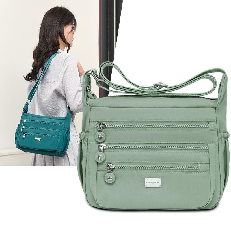 Women's bag new solid color nylon cloth mother bag women's large-capacity shoulder crossbody small square bag