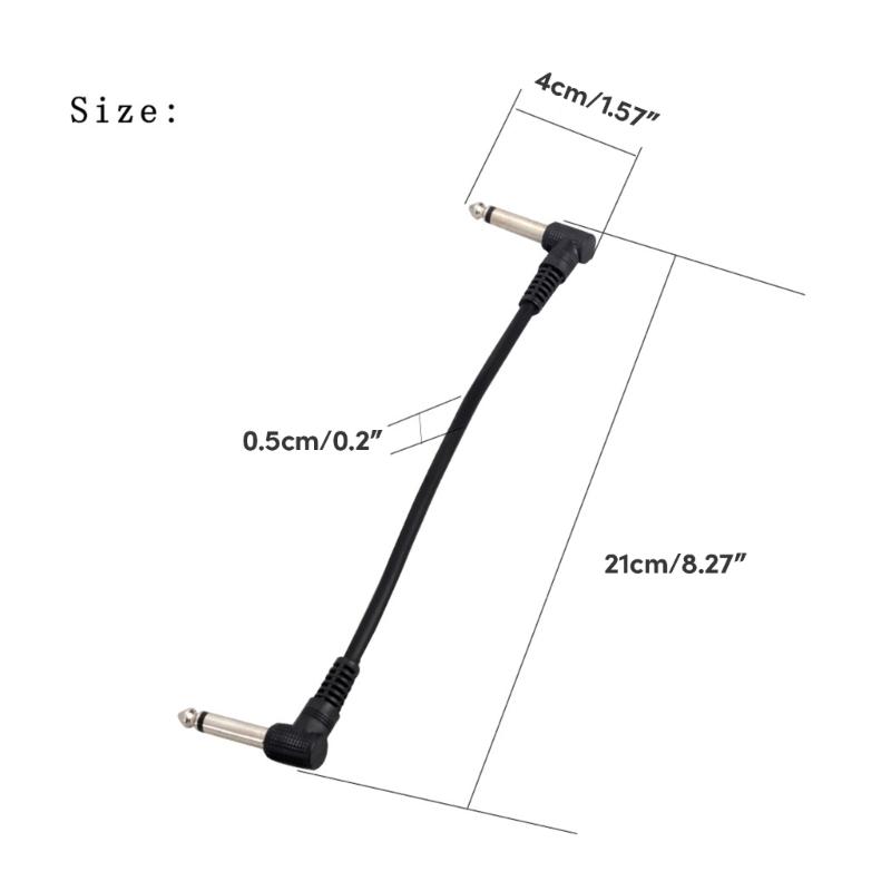 Low Noise Quality Guitar Patches Cable Right Angle Guitar Patches Cables Professional Patches Cables for Guitar Pedals