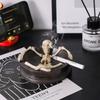 Creative Human Skeleton Resin Ashtray Unique Gothic Home Decoration Halloween Gift Desktop Ornament