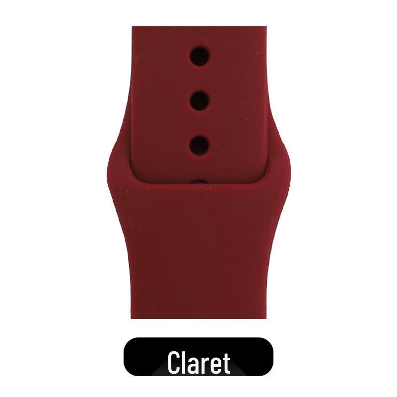 Apple Classic Solid Silicone Strap for iWatch 9/Ultra – Durable Solid Color Band