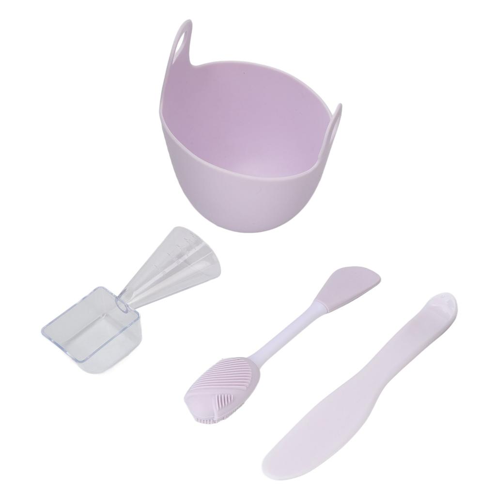 Facial Mask Mixing Bowl Soft Reusable Silicone Face Mud Mask Mixing Bowl with Spoon for Beauty