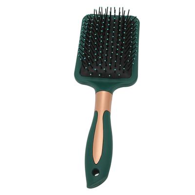 Paddle Hairbrush Hair Smoothing Straightening Detangling Cushioned Pad Durable ABS Silicone