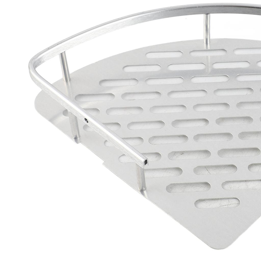 Aluminum Triangular Shelf Space Saving Bathroom Wall Corner Rack Easy Install for Shampoo Soap Storage Bathroom Organization