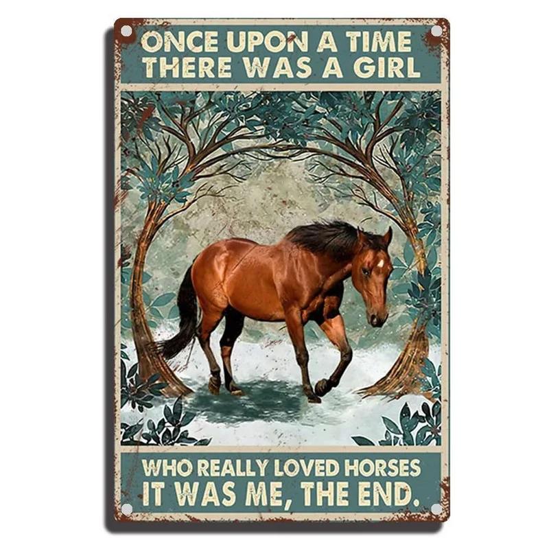 Metal Tin Signs Plaque A Girl Loved Cat Wall Decoration Vintage Iron Painting Art Posters for Man Cave Home Cafe Garden Club