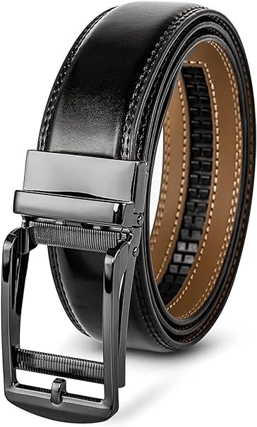 

No Large Genuine Replaceable Adjustable Suit Birthday Present [GOLDLEMON] Men s Belt, Gentleman s, Holes, Size, Auto-Lock Type, Leather, Buckle,