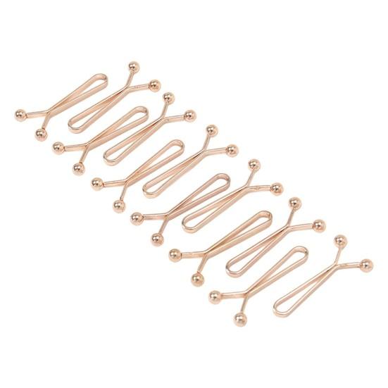 

12Pcs Electroplated Lapel Pins Detachable Metal Buttons Ethnic Headscarf Clips Multi-Functional Anti-Exposure Scarf Clips Outfit Accessory розового золота