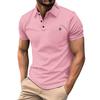 Men's Solid Color Short Sleeve Lapel Shirt Men's Casual Fashion Shirt