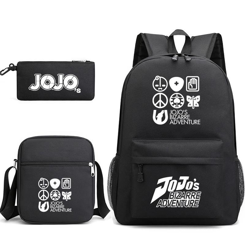 Anime Oo'S Wonderful Adventure Peripheral Schoolbag Pencil Bag + Diagonal Hanging Bag + Backpack Three-Piece Set