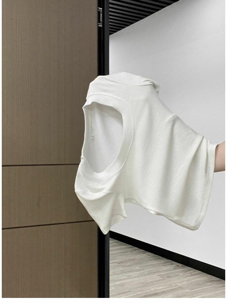 Тщательно подобранный желтый кроп-топ с короткими рукавами для женщин - Летний облегающий